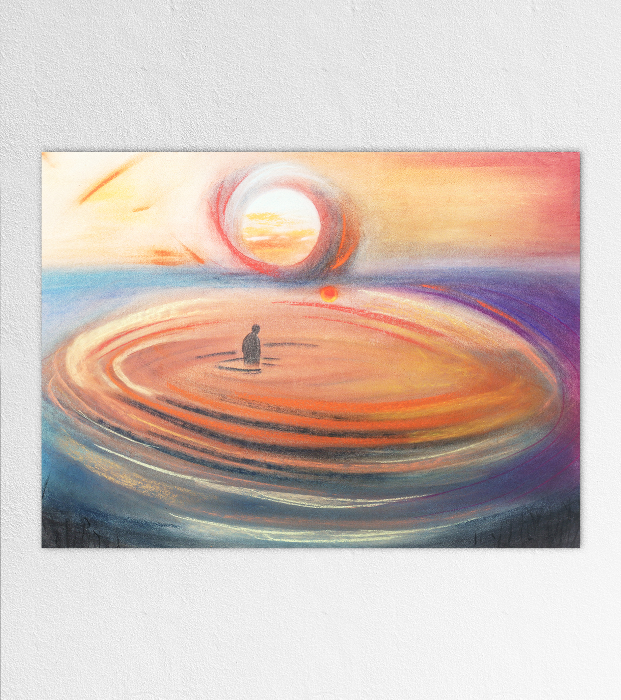 Éveil dans la lumière, pastel sec 47 × 60 cm — Ivan Colas, 2024